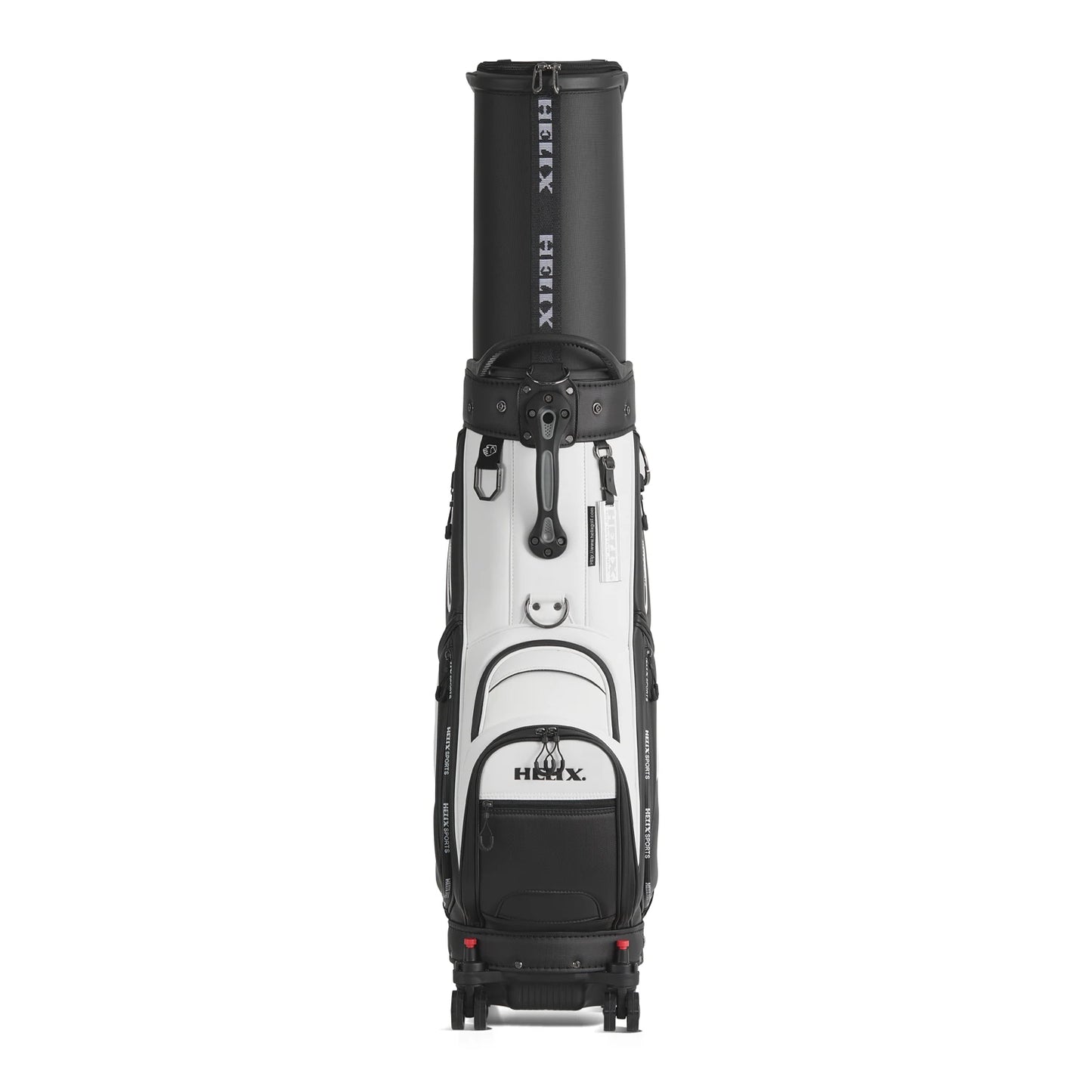 HELIX Golf Bag with 4 Wheels and Protective Retractable Cover Golf Travel Bag Durable