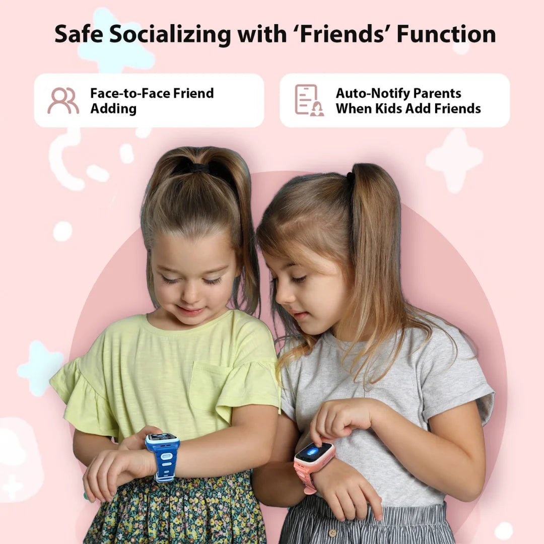 4G Smart Watch for Kids, with 30-Day Free Unlimited Plan, Video Call, Voice Chat, GPS, Kids Watch with SIM Card, Gift for Child