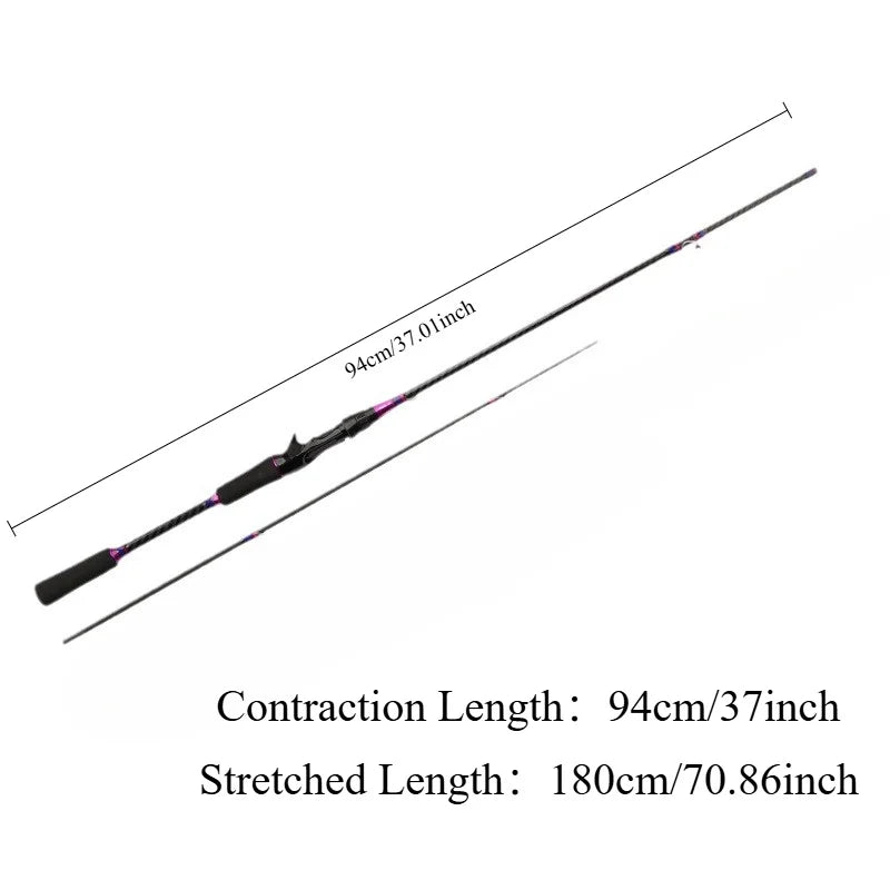 1 Pc Carbon Fiber Telescopic Lure Rod 180cm, Lightweight & Sensitive Carbon Blank, Universal Fishing Rod for All Water Types