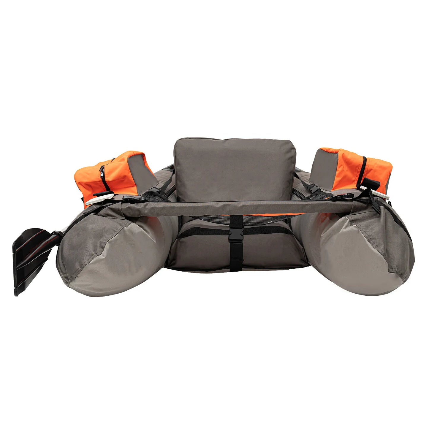 Portable Inflatable Fishing Boat Raft Blow Up Boat with Adjustable Angle Backrest for Outdoor Water Fishing