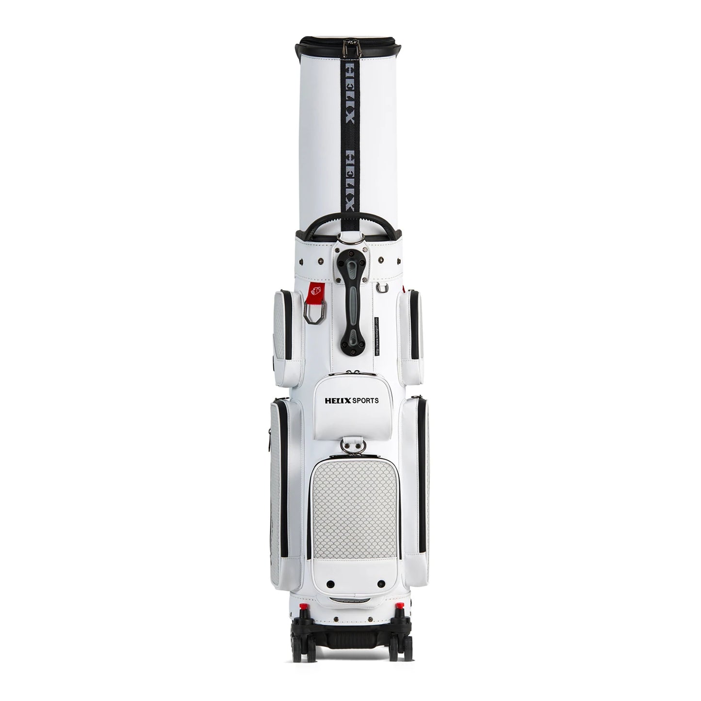 HELIX Golf Bag with 4 Ultra Quiet and Smooth Rolling Wheels and Protective Top Cover Large Capacity Golf  Travel Bag