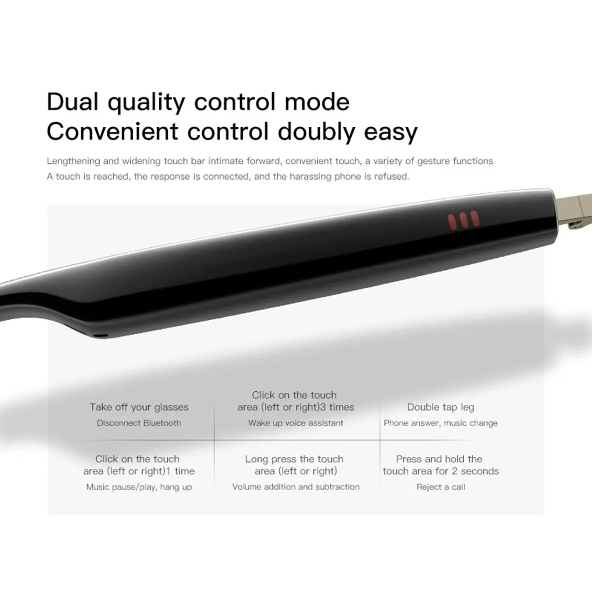 New smart glasses with auto-dimming lenses, built-in microphone and speaker, HD voice calls and HIFI sound quality.