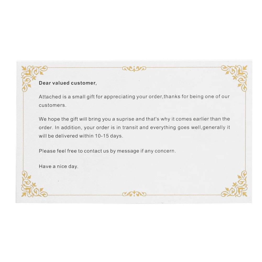Customer Gift Card Fashion Thank You Postcard Exquisite Art Crafts Elegant Multi-function Creative Funny Packaging Decoration