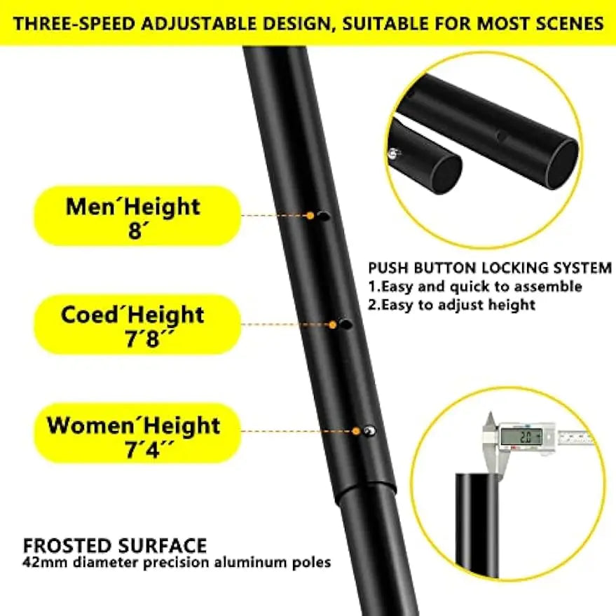 Professional Volleyball Net Set with Steel Anti-Sag System, Adjustable Aluminum Poles for Backyard and Beach