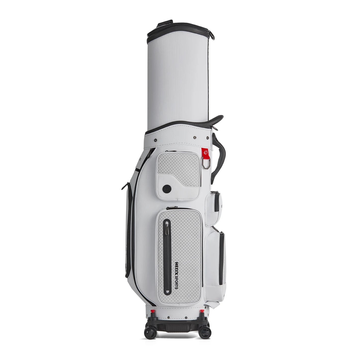 HELIX Golf Bag with 4 Ultra Quiet and Smooth Rolling Wheels and Protective Top Cover Large Capacity Golf  Travel Bag