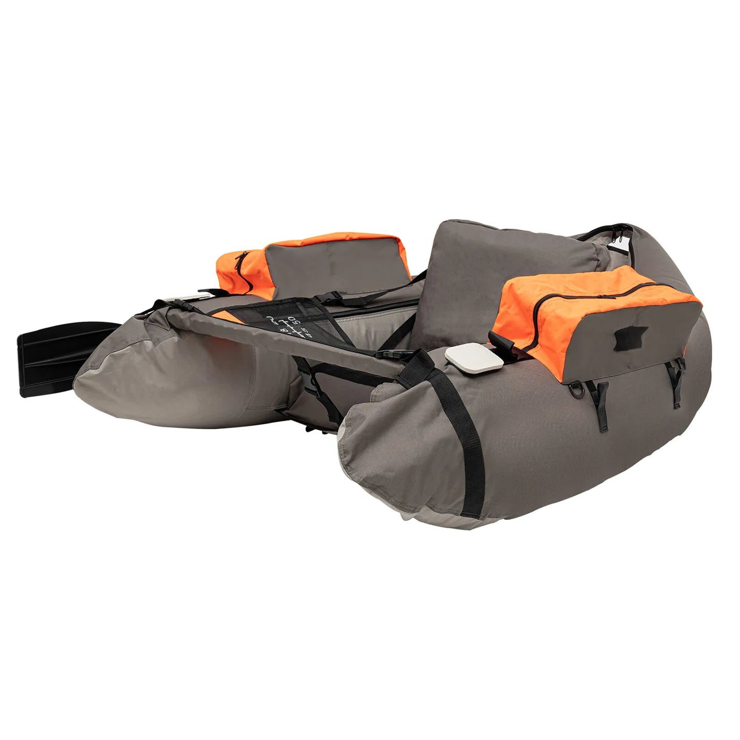 Portable Inflatable Fishing Boat Raft Blow Up Boat with Adjustable Angle Backrest for Outdoor Water Fishing