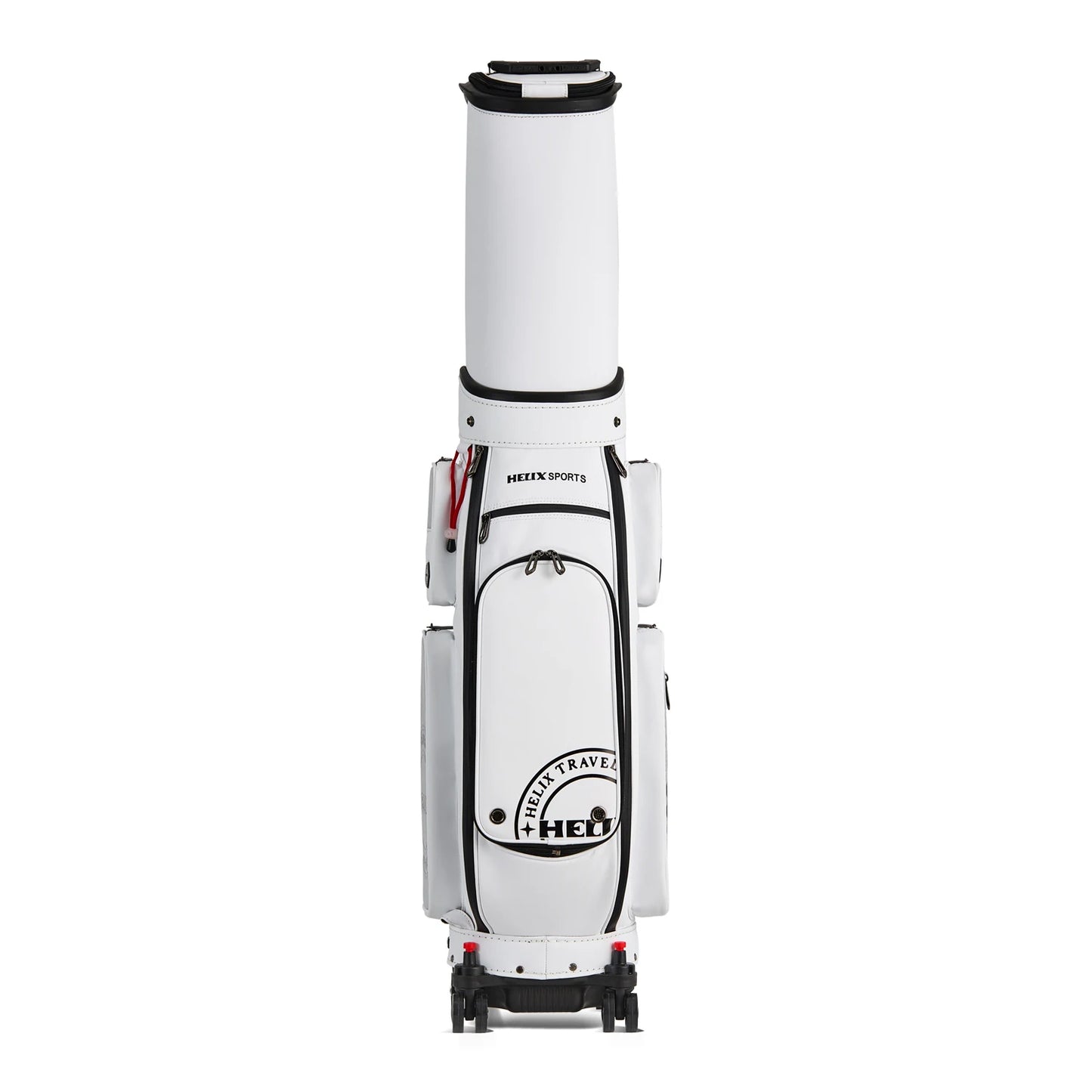 HELIX Golf Bag with 4 Ultra Quiet and Smooth Rolling Wheels and Protective Top Cover Large Capacity Golf  Travel Bag
