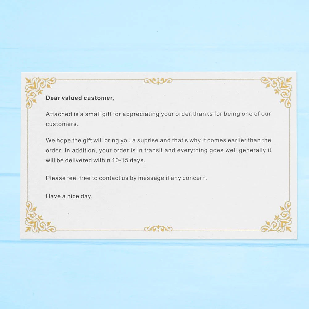 Customer Gift Card Fashion Thank You Postcard Exquisite Art Crafts Elegant Multi-function Creative Funny Packaging Decoration