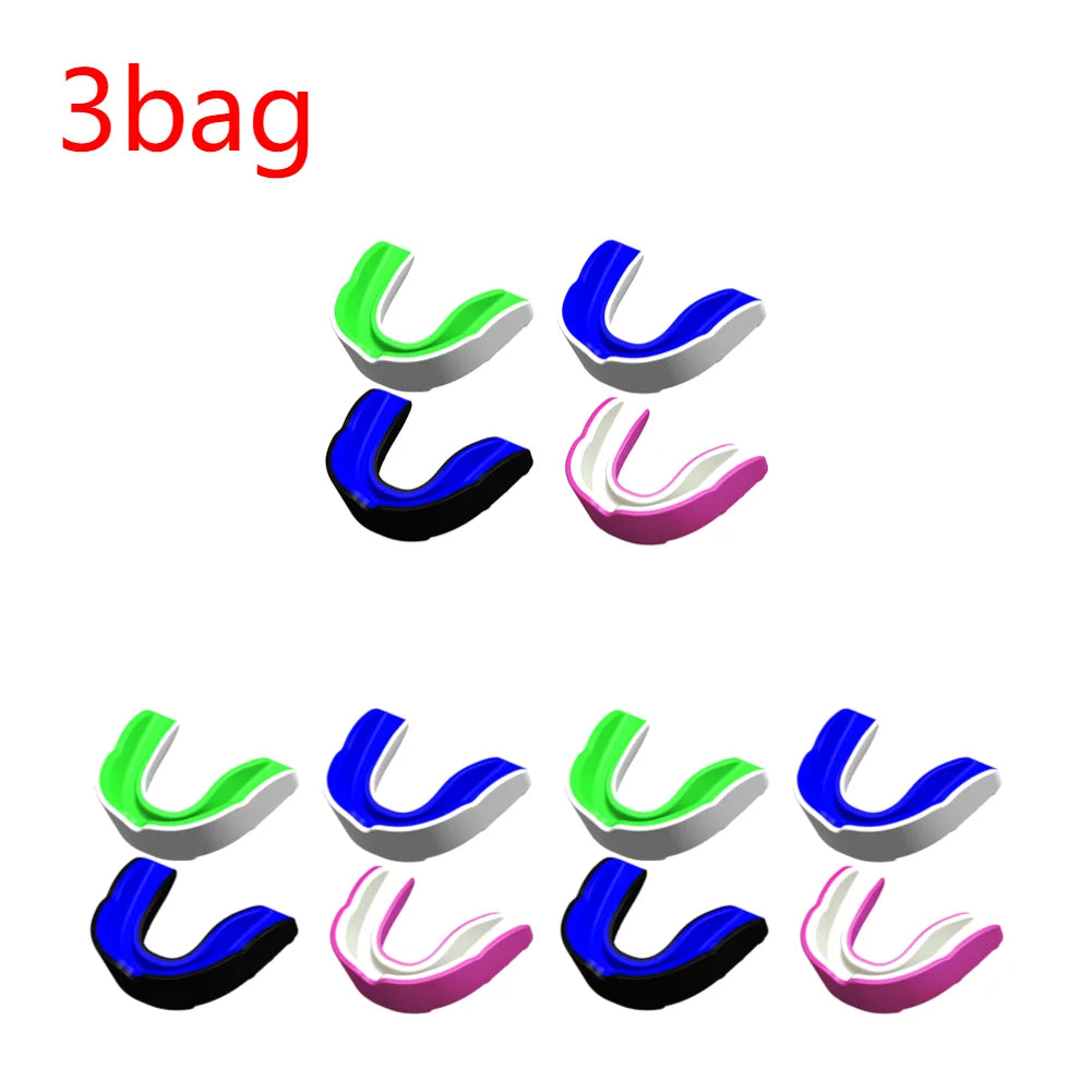 4PCS/bag Mouth Guard Boxing Training Mouthguards for Taekwondo Wrestling Fighting Teeth Protector Sports Football Accessories