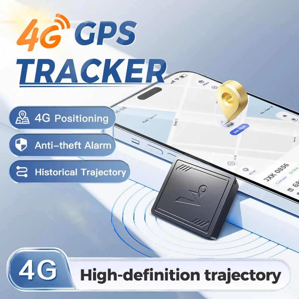 4G GPS Tracker Mini Vehicle GPS Locator Anti-Lost Recording Tracking Device with App Real Timing for Elderly Childrens Pets Car