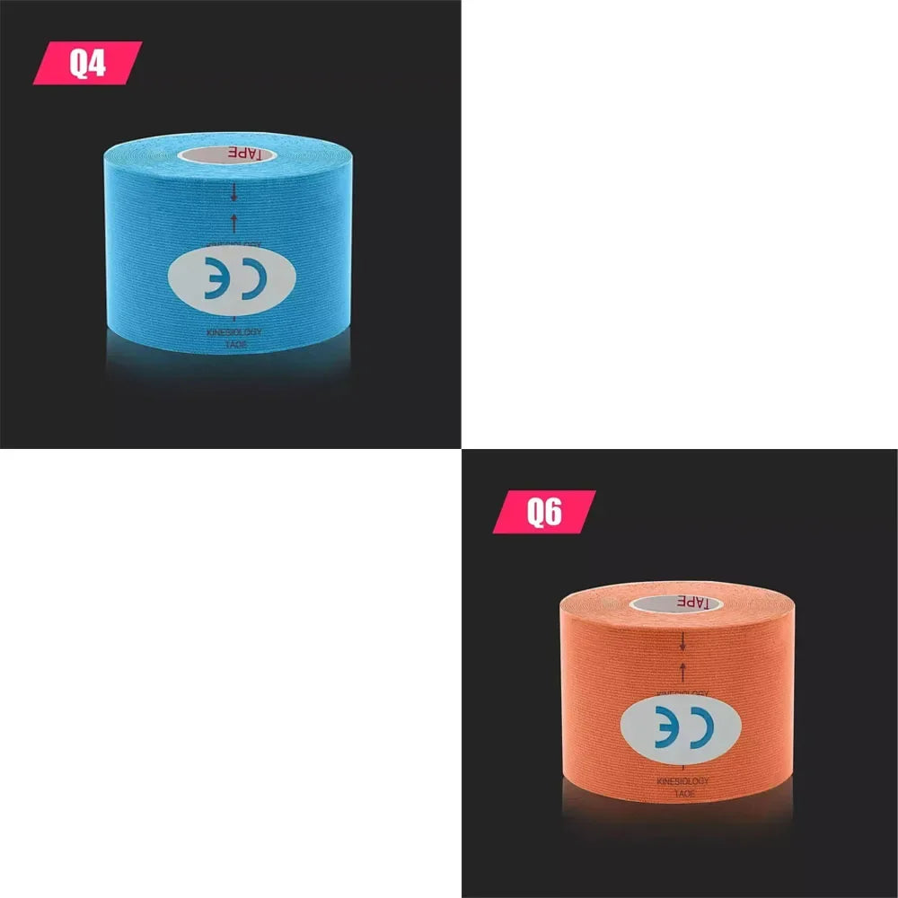 1/2Pcs Muscle Tape Sports Tape Kinesiology Tape Cotton Elastic Adhesive Muscle Bandage Care Physio Strain Injury Support