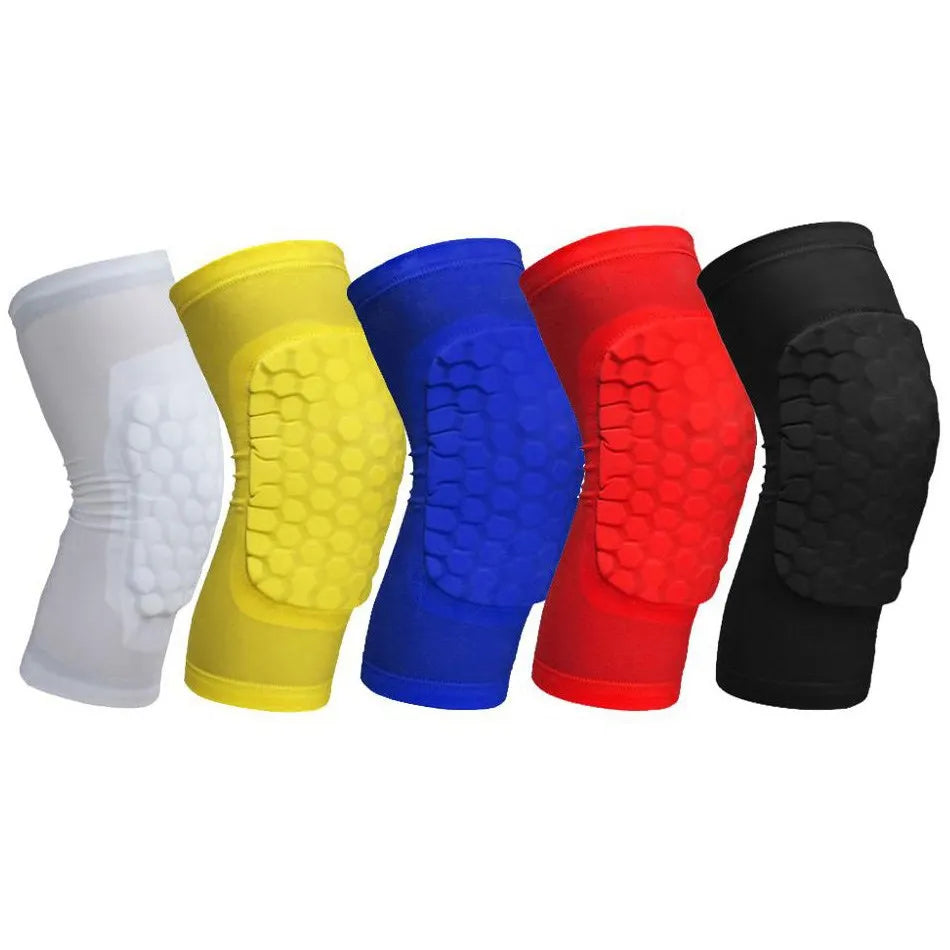WOSWEIR Honeycomb Design Knee Pad Protector Compression Leg Sleeve for Basketball And Volleyball Knee Support Brace