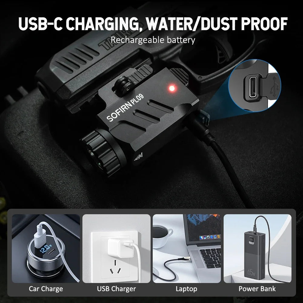 SOFIRN PL09 SST40 Tactical Flashlight Rechargeable Light 1600lm  Led light weight High Lumen with Strobe Mode