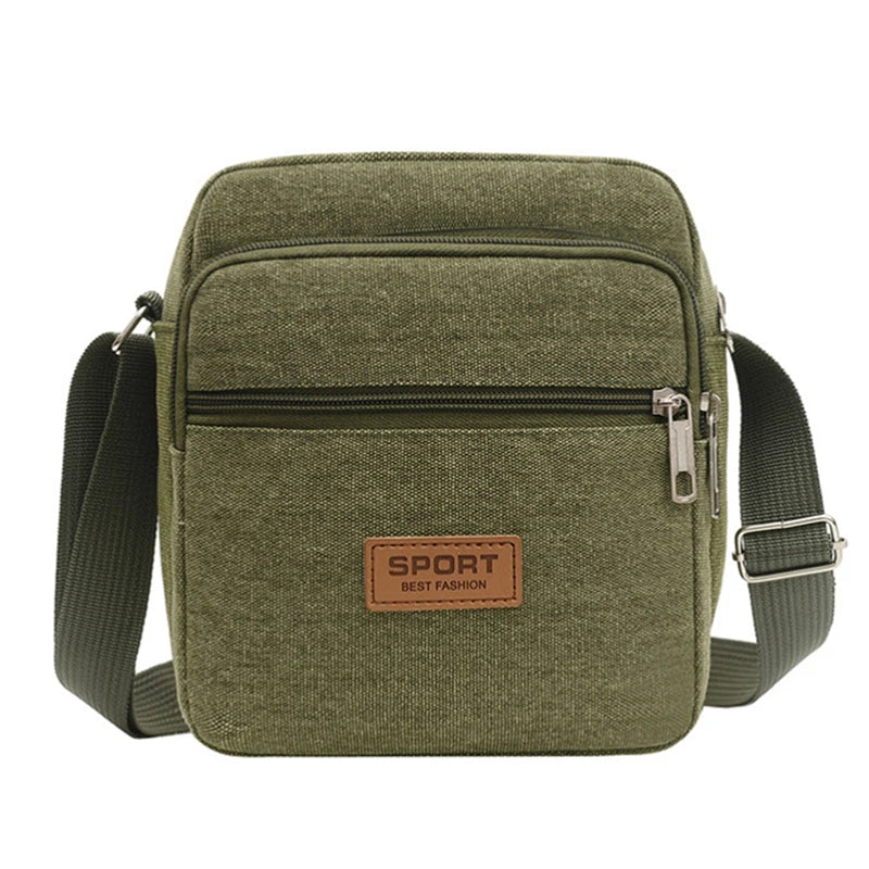 Men's Sidebag For Business Crossbody Bag Fashion Korean Version Men's Canvas Large Capacity Single Shoulder Messenger Bag