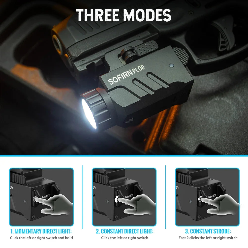 SOFIRN PL09 SST40 Tactical Flashlight Rechargeable Light 1600lm  Led light weight High Lumen with Strobe Mode