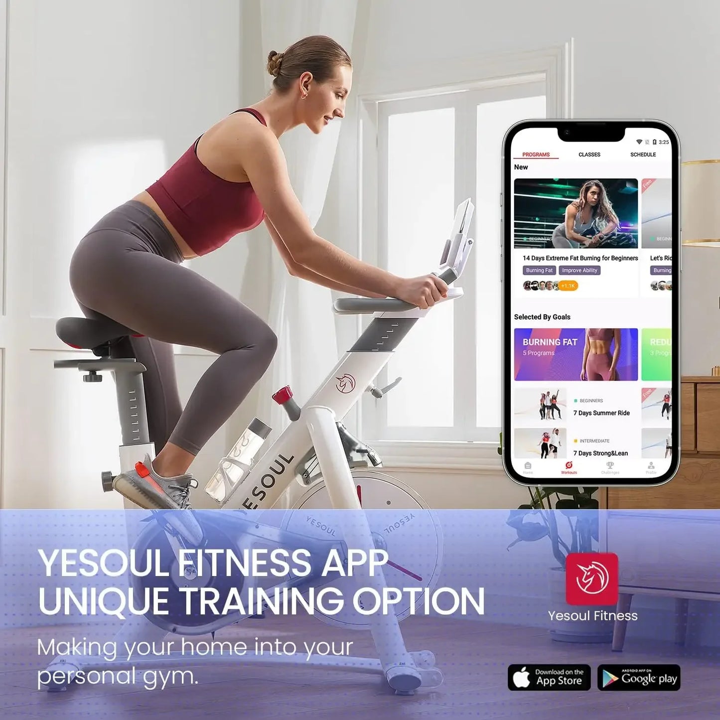 S3 Black Exercise Bike For Home Smart White Cycling Bike Magnetic Resistance For Gym Electric Stationary