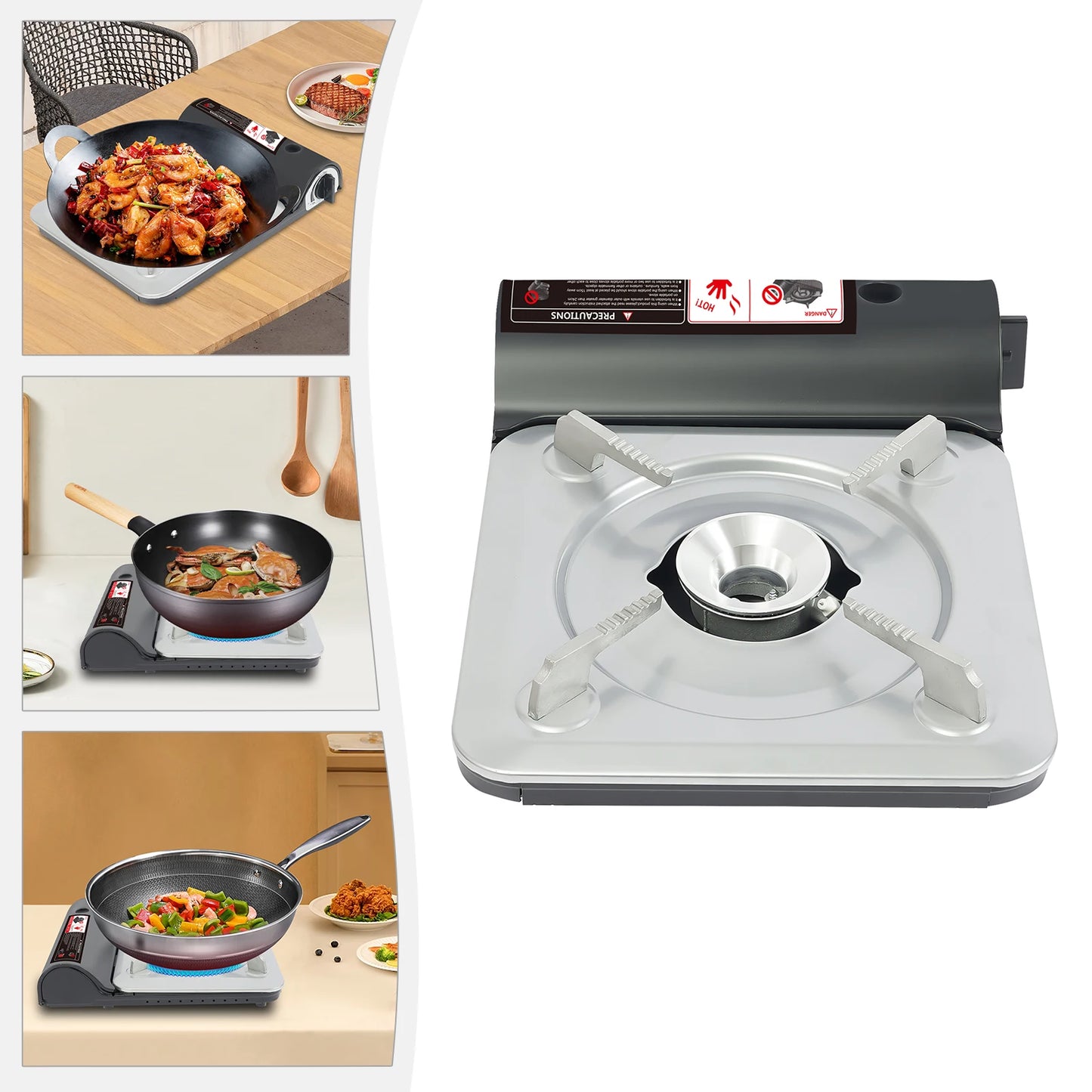 3500w Portable Gas Stove Adjustable Single Burner Camping Gas Stove Butane Camping for Indoor Outdoor Cooking Hiking Picnic