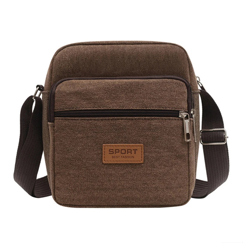 Men's Sidebag For Business Crossbody Bag Fashion Korean Version Men's Canvas Large Capacity Single Shoulder Messenger Bag