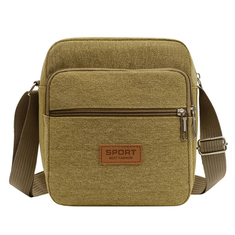 Men's Sidebag For Business Crossbody Bag Fashion Korean Version Men's Canvas Large Capacity Single Shoulder Messenger Bag