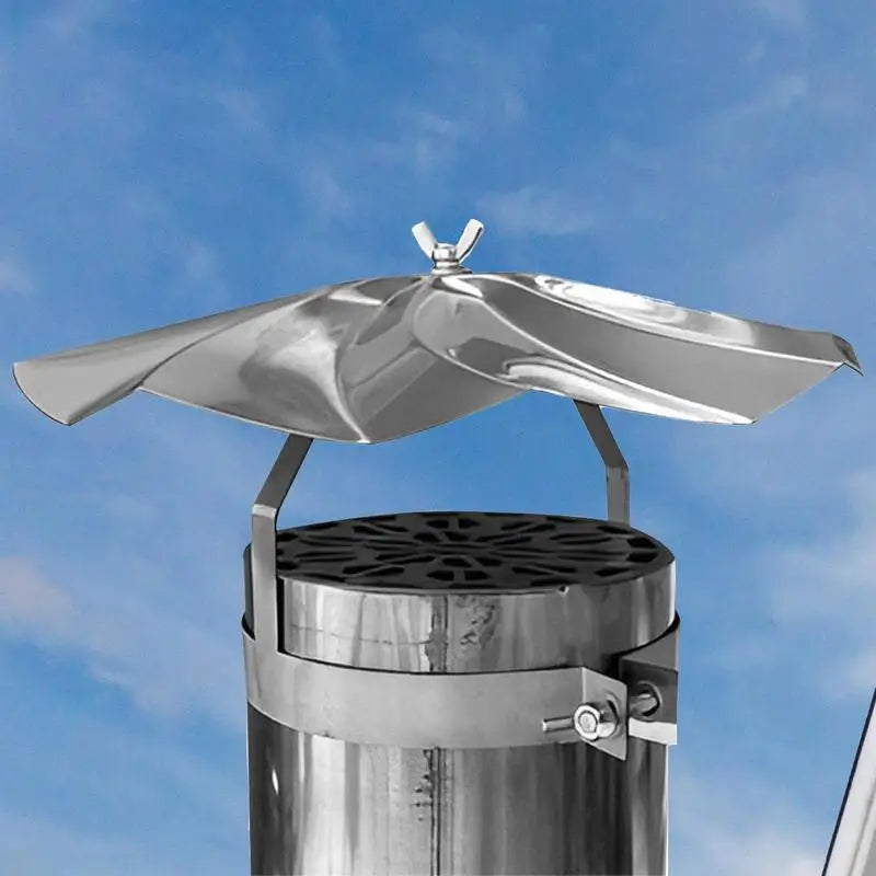 Stainless Steel Wood Stove Chimney Cap Camping Firewood Stove Rain Hat Outdoor Roof Stove Pipe Protection Cone Hat For Camping