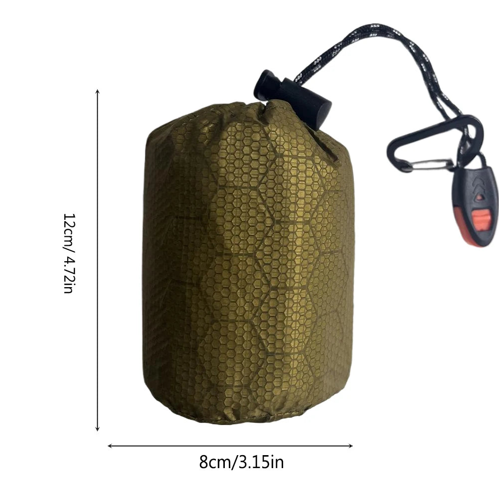 Emergency Thermal Sleeping Bag Portable Survival Blanket PE Aluminum Film Warm Windproof Waterproof for Camping Hiking Outdoor