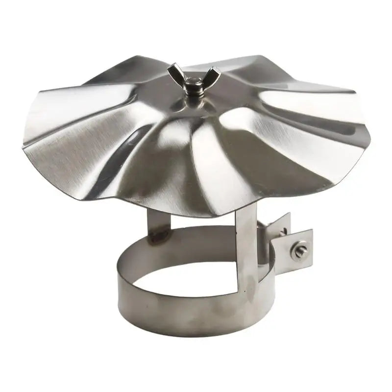 Stainless Steel Wood Stove Chimney Cap Camping Firewood Stove Rain Hat Outdoor Roof Stove Pipe Protection Cone Hat For Camping