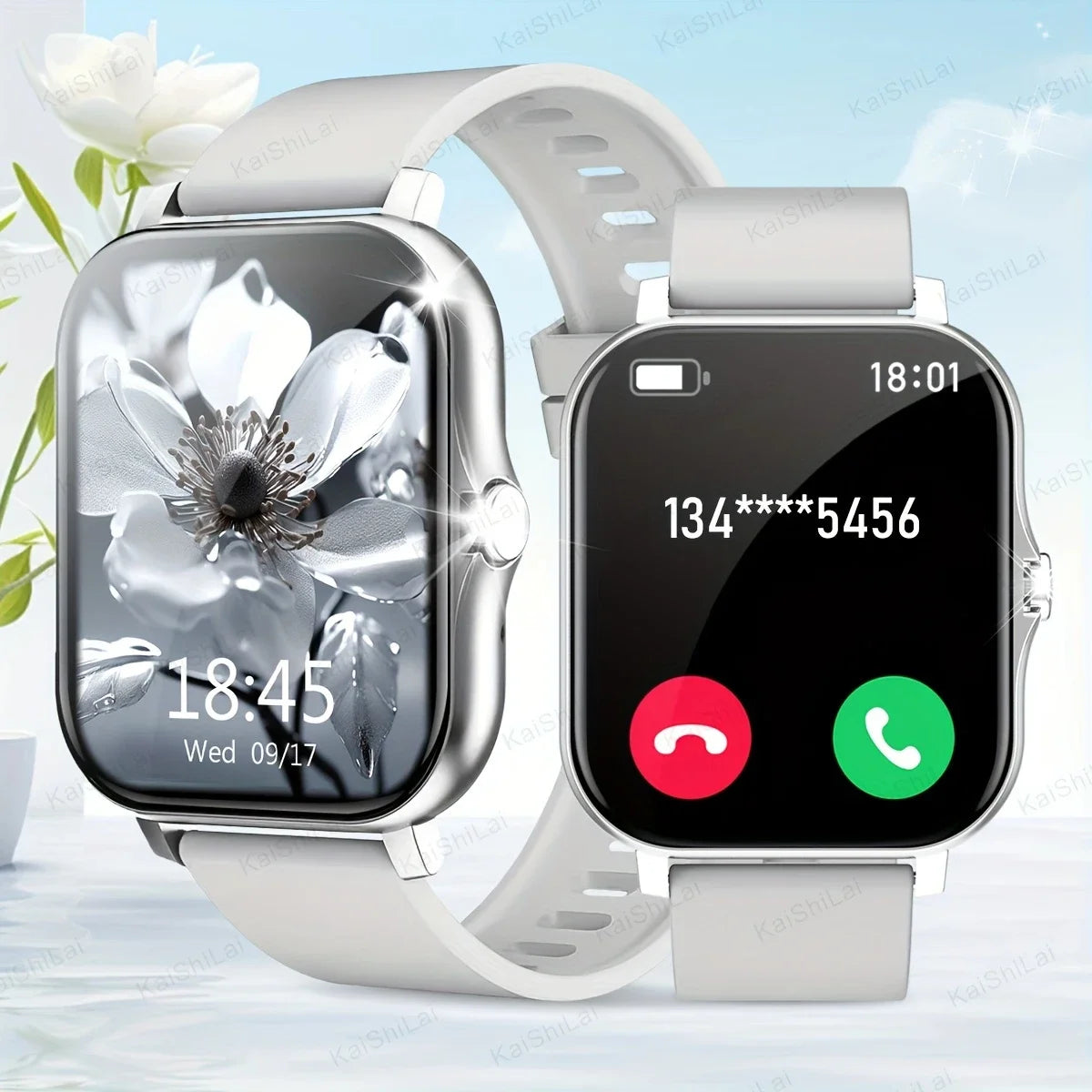 Sports smart watch, sports monitoring, wireless calls, message reminders, unisex, suitable for Android and iPhone