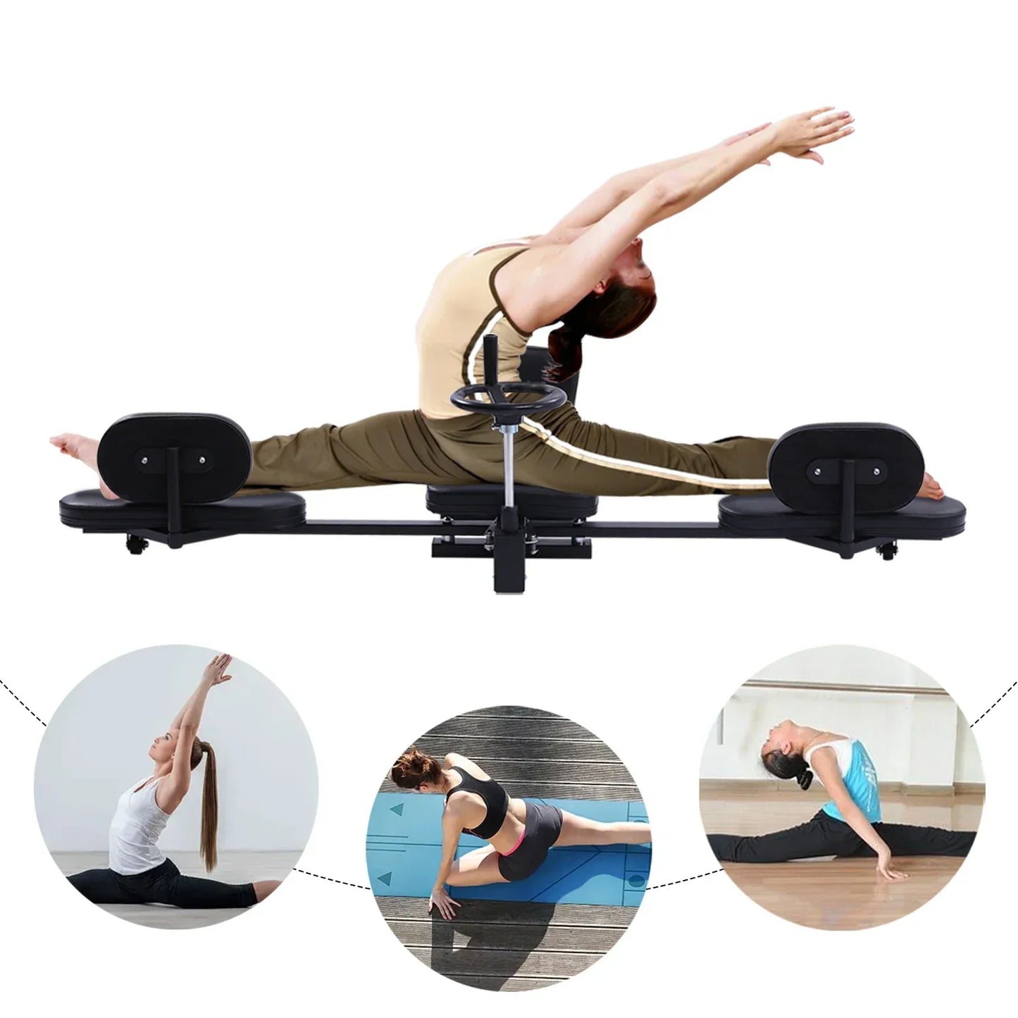 Leg Stretcher 3 Bar Leg Split Stretching Machine Flexibility Stretching Equipment for Yoga Ballet Dance Martial Arts Home Gym