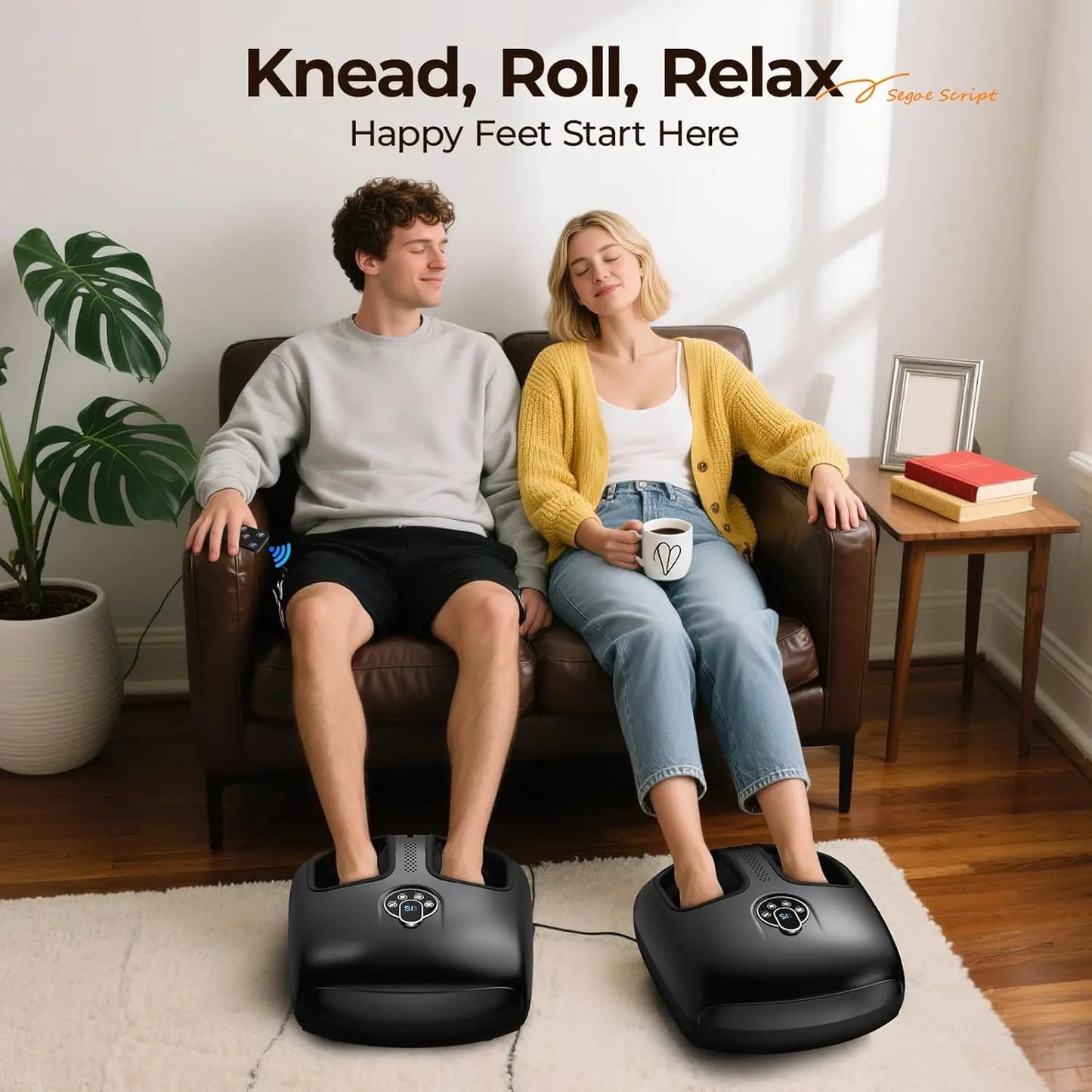 Shiatsu Foot Massager Heat Compression Vibration 4 Modes 5 Intensities Home Spa Gift Fully Wrapped Foot Care Health Machine