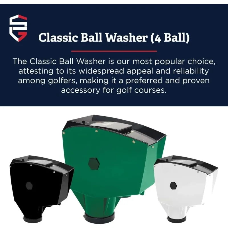 Discount Classic Ball Washer   4 Ball Capacity Golf Ball Cleaner | Improved Brush Design, Available in 7 Colors
