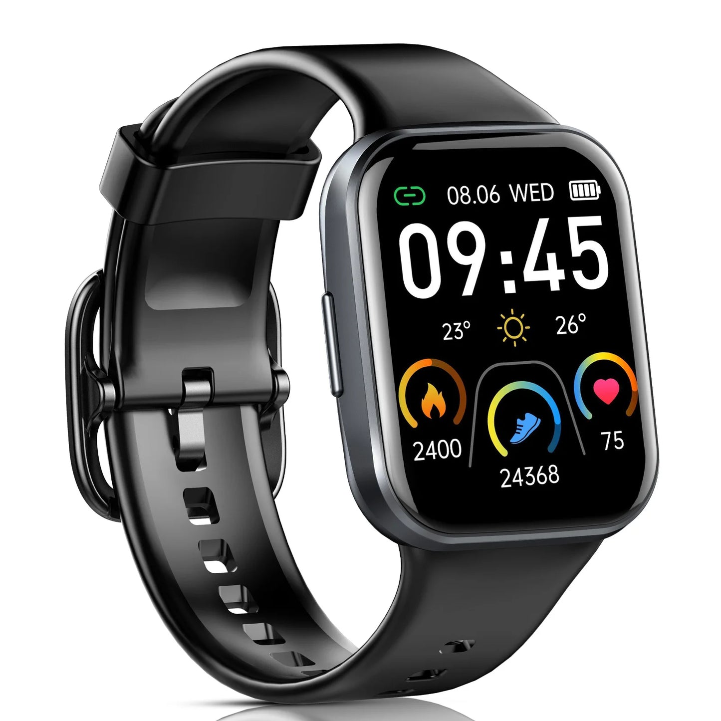 Q23 Smart Watch, Fitness Tracker Watch, 1.69'' Touch Smartwatch Fitness Watch with Pedometer/Sleep Monitor.