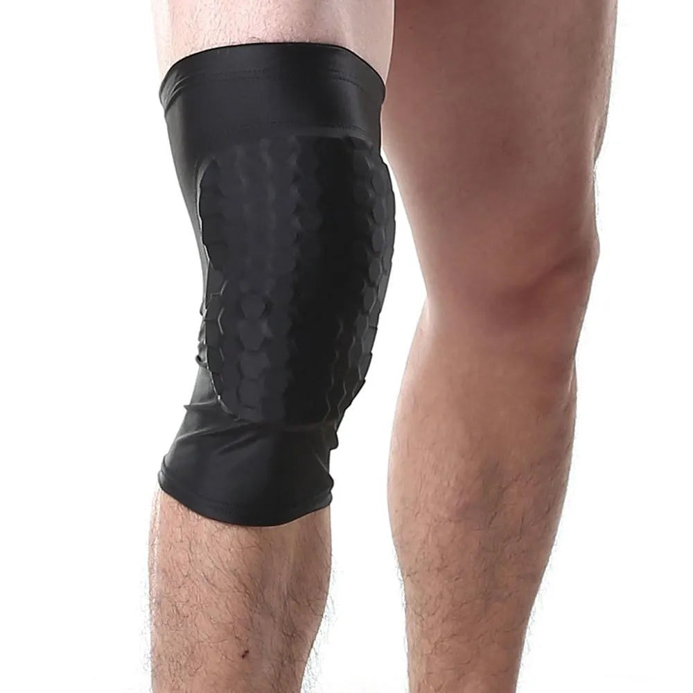 WOSWEIR Honeycomb Design Knee Pad Protector Compression Leg Sleeve for Basketball And Volleyball Knee Support Brace