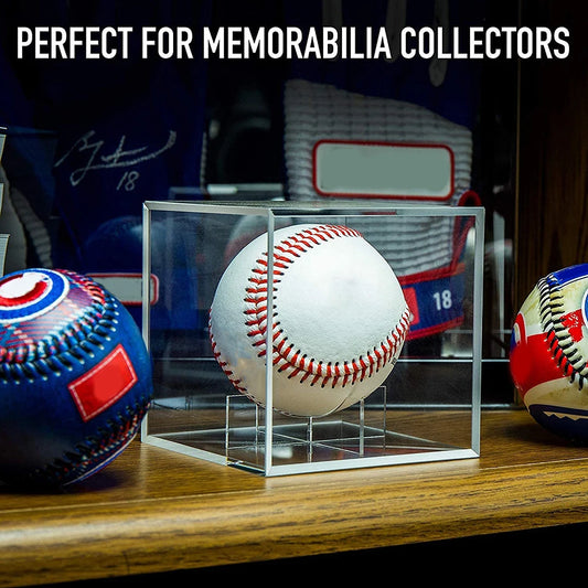 Clear Baseball Box Display Acrylic Transparent Baseball Showcase Square Dustproof UV Protection Perfit For Memorable Collection