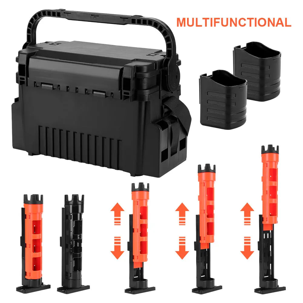 Large Fishing Box Organizer 11L Double Layer Multi-function Thickening Storage Box Portable Fishing Accessories Tackle Box Pesca