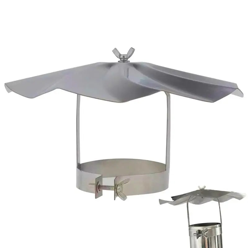 Stainless Steel Wood Stove Chimney Cap Camping Firewood Stove Rain Hat Outdoor Roof Stove Pipe Protection Cone Hat For Camping