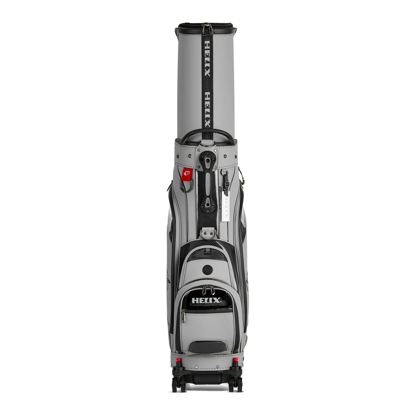 HELIX All-in-One Golf Bag - 4 Wheels with Locking System, Retractable Hard Top for Club Protection During Airline Travel