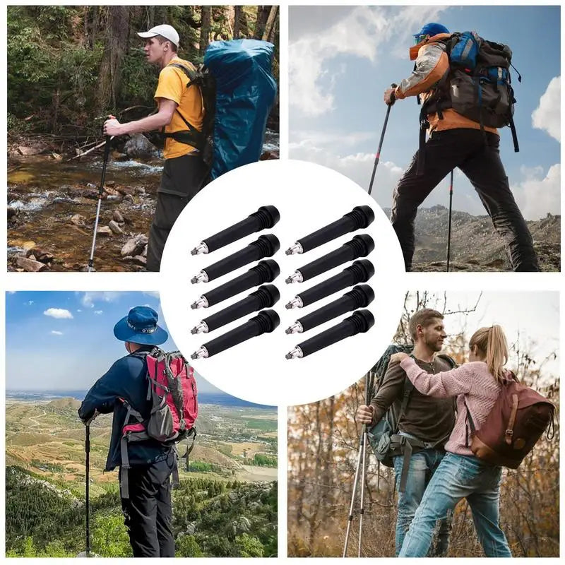 10Pcs Tungsten Carbide Tip Trekking Pole Nordic Walk Stick Cane Climb Replacement Alpenstock Outdoor