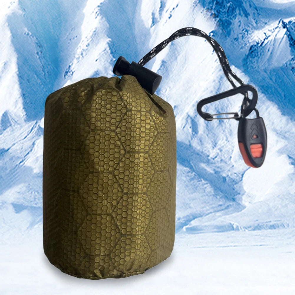 Emergency Thermal Sleeping Bag Portable Survival Blanket PE Aluminum Film Warm Windproof Waterproof for Camping Hiking Outdoor