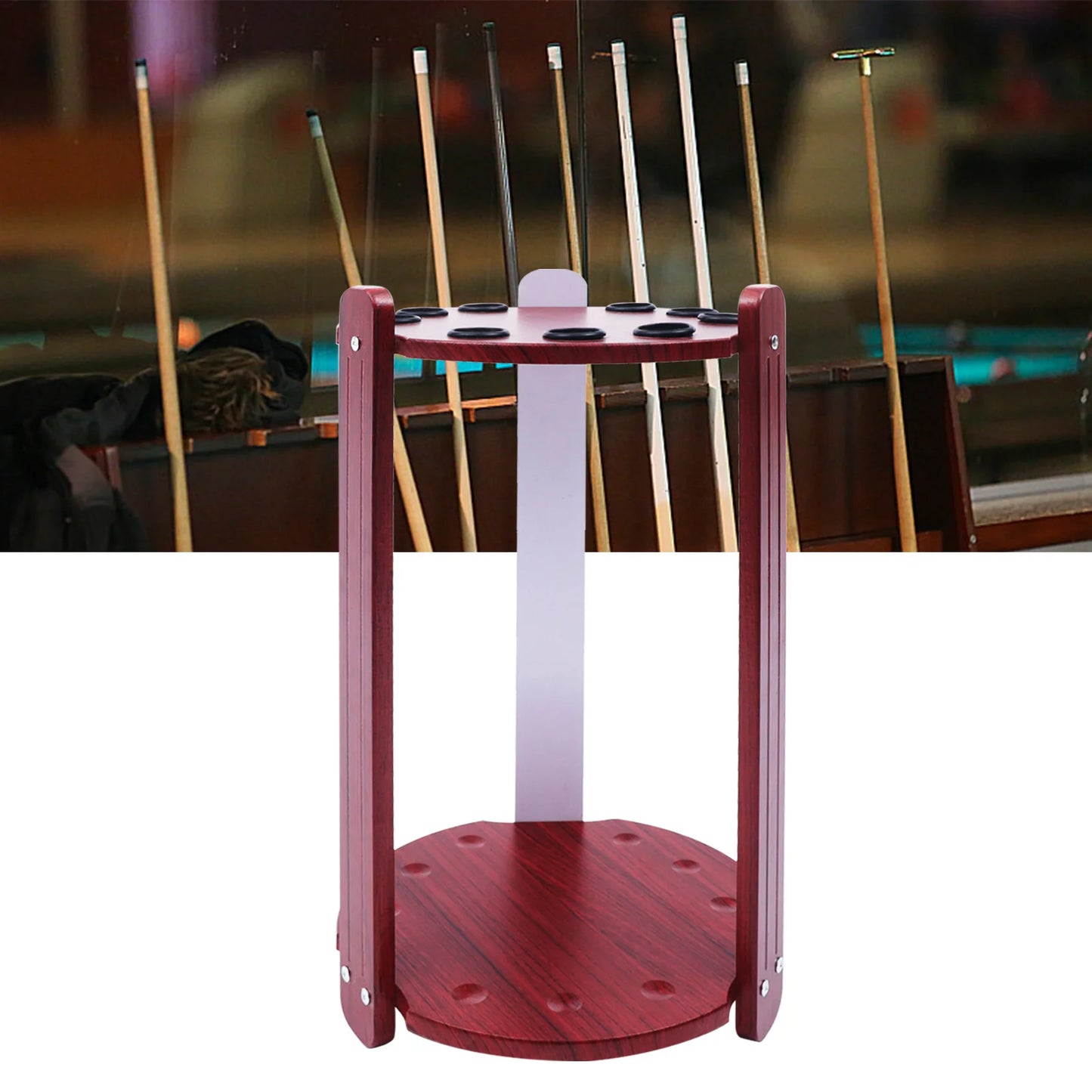 Ball Cue Rack or Holder Fit for Storing Billiard Cues Golf Clubs Fishing Rods Hiking Pole Used in the Home Club Bar and Gym