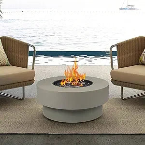 Outdoor Low Profile Fire Table, 48-inch Rectangle Propane Gas Fire Pit Table, 50,000 BTU Modern Firepit w/Lid, Glass Rocks, Cove