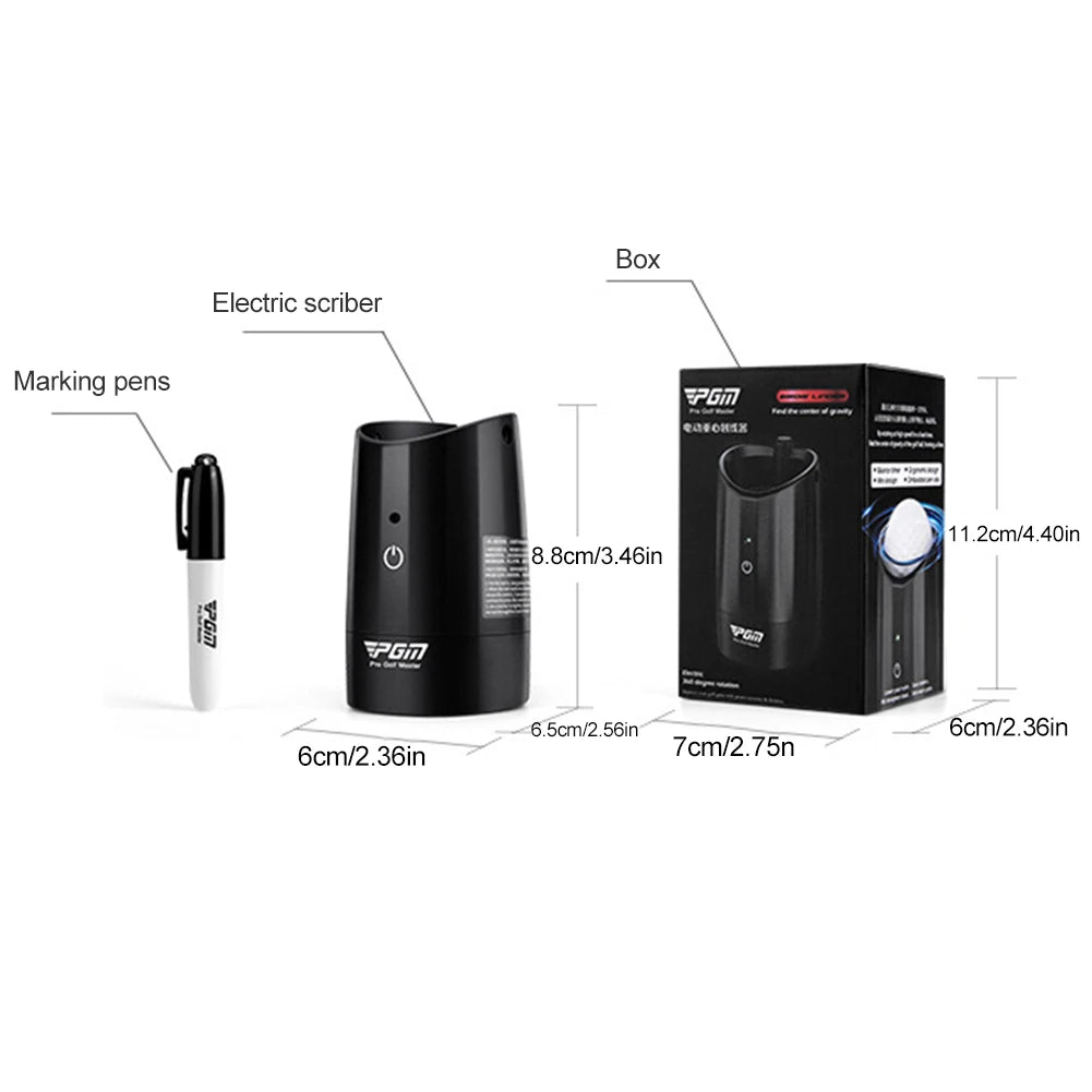 Golf Electric Scriber Finds Gravity Distribution Line Ball Spot Marker PP Electric Golf Scriber Golf Accessories