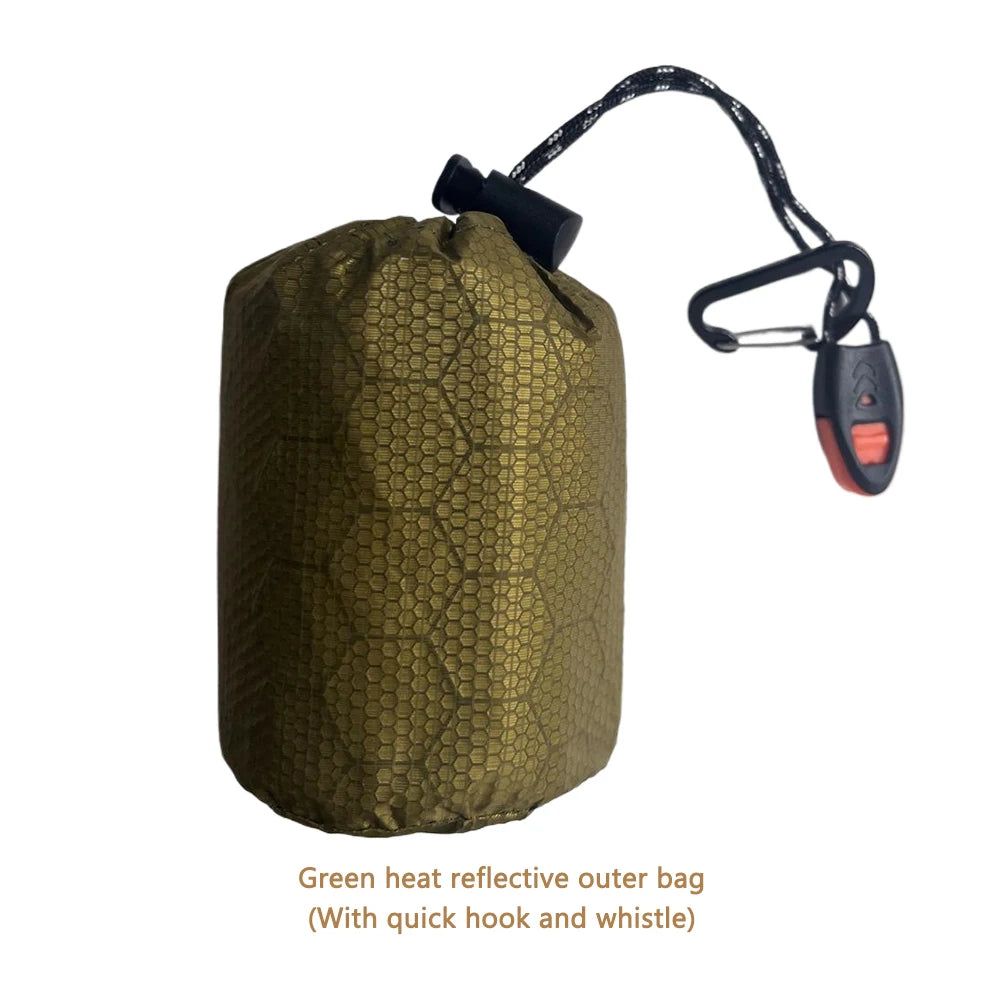 Emergency Thermal Sleeping Bag Portable Survival Blanket PE Aluminum Film Warm Windproof Waterproof for Camping Hiking Outdoor
