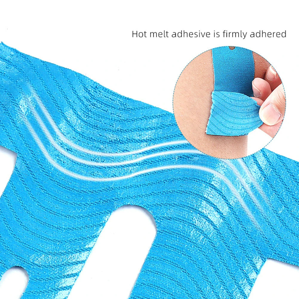 5Pcs Precut Kinesiology Tape Breathable Knee Athletic Tape Sports Protection Patches for Knee Support & Stability