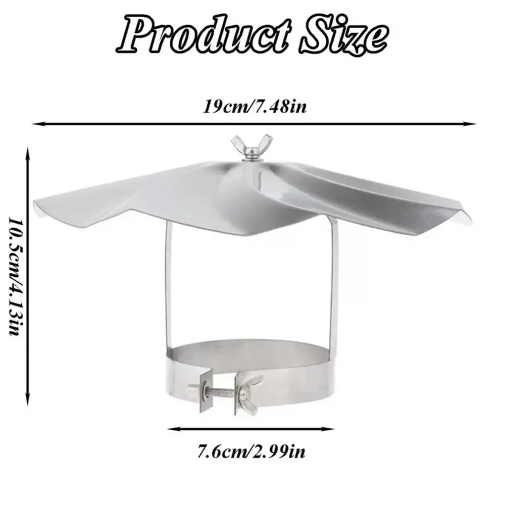 Stainless Steel Wood Stove Chimney Cap Camping Firewood Stove Rain Hat Outdoor Roof Stove Pipe Protection Cone Hat For Camping