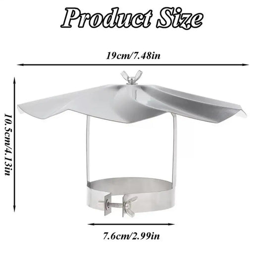 Stainless Steel Wood Stove Chimney Cap Camping Firewood Stove Rain Hat Outdoor Roof Stove Pipe Protection Cone Hat For Camping
