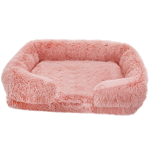 Thickened orthopedic dog bed for large dogs - egg sponge, easy to remove and wash plush cover, durable pet furniture,