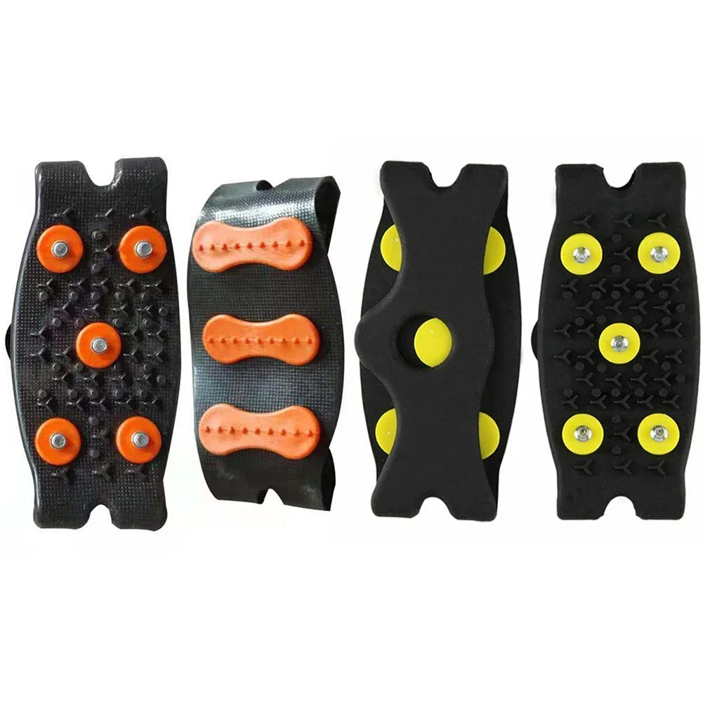 1-3Pairs 5-Stud Snow Ice Claw Climbing Anti-Slip Spikes Grips Crampon Cleats Sport Shoes Cover for Walking Hiking Boots 26-45
