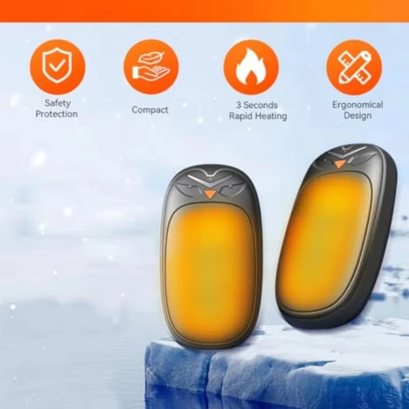 Hand Warmers Rechargeable 2 Pack 2000mAh Electric Hand Warmers Smart Chips 8Hrs Long Safe Heat, Portable Pocket Heater Gifts