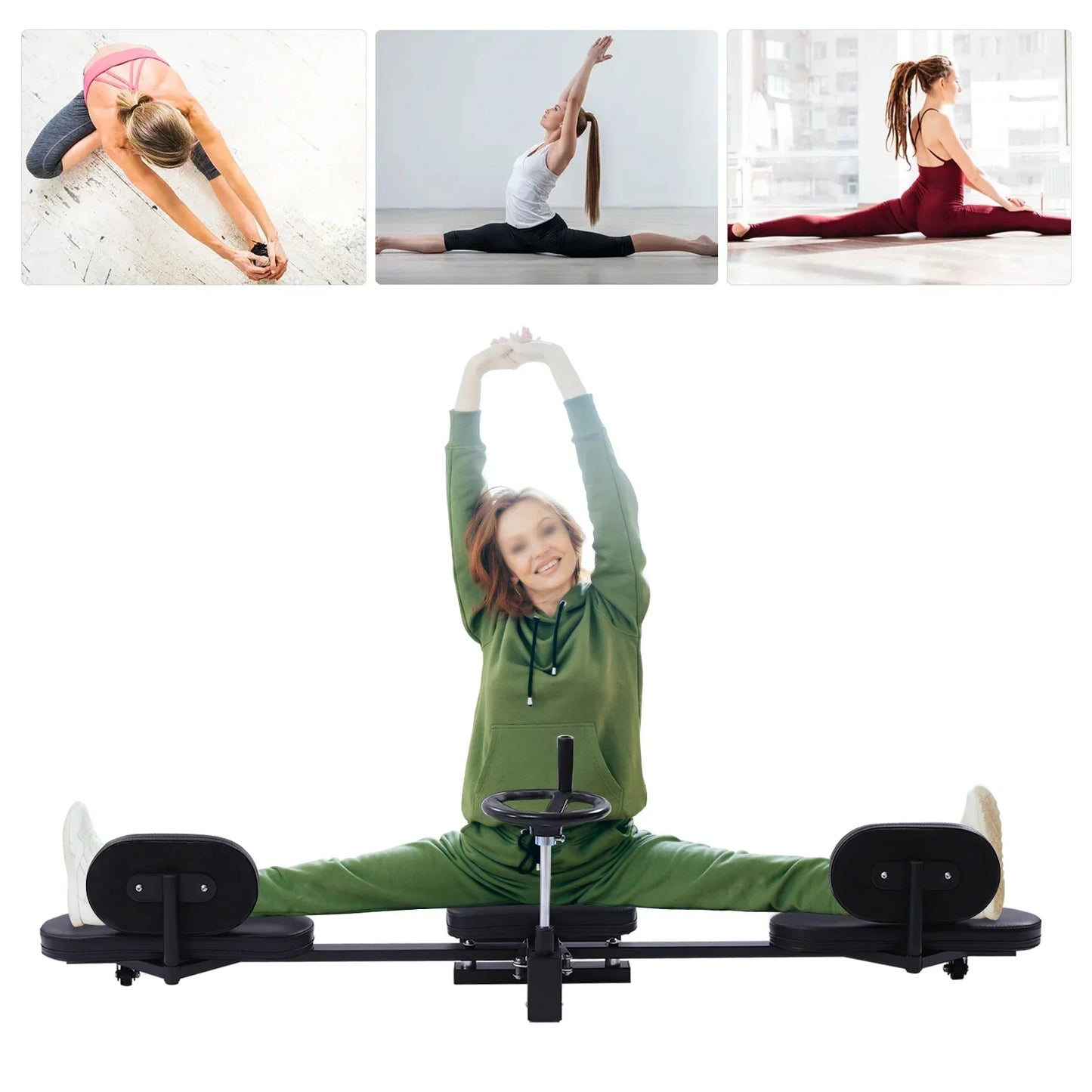 Leg Stretcher 3 Bar Leg Split Stretching Machine Flexibility Stretching Equipment for Yoga Ballet Dance Martial Arts Home Gym