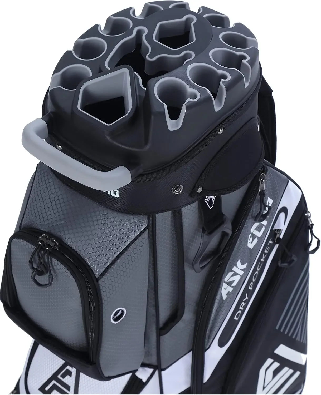 [Discounted Price, Hot Sale!]T-Lock Golf Cart Bag with 14 Way Organizer Divider Top, Premium Cart Bag with Handles and Rain Cove